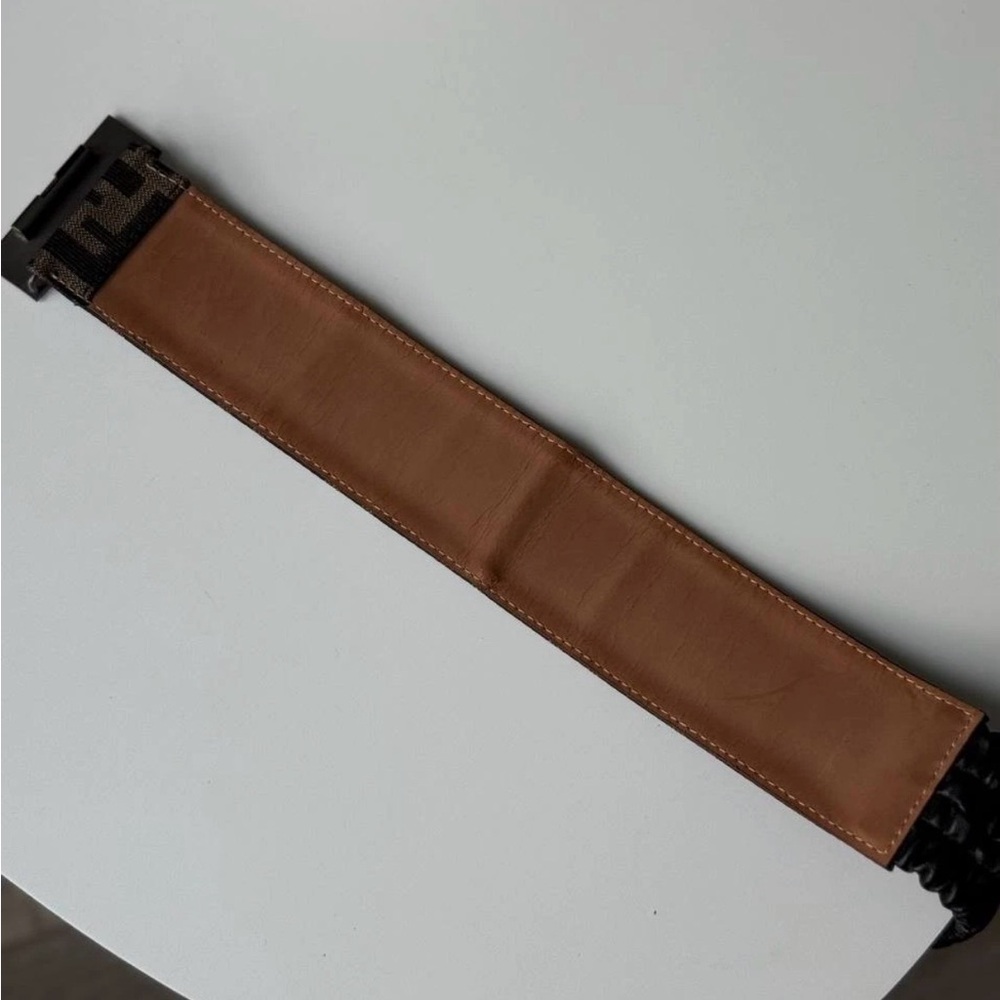 Fendi Black and Brown Belt with Elastic Panel - Picture 10 of 13